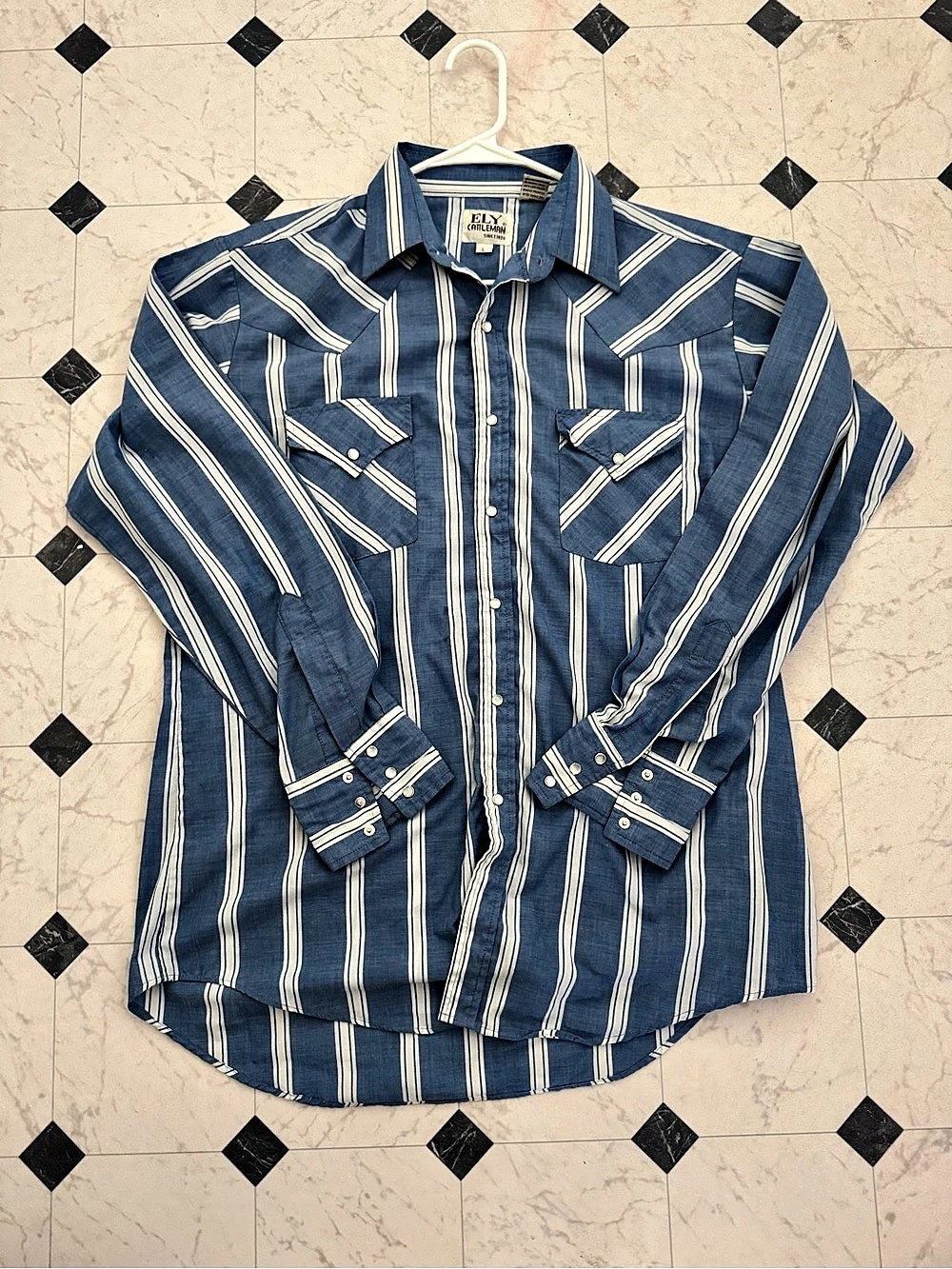 Ely Cattleman Men's Striped Western Shirt Size Large